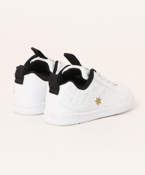DC SHOES（ディーシーシューズ）の「DC SHOES ディーシーシューズ TS COURT GRAFFIK ELASTIC SE UL SN ベビーシューズ(トドラーズコートグラフィックエラスティック) DT234603（スニーカー・キッズ・ホワイト系その他/ブラック/ホワイト・13.0cm/14.0cm/12cm/16.0cm/15.0cm）」の4枚目の写真