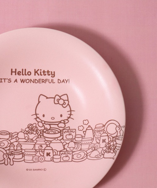 SK)【sanrio & Disney】美濃焼 陶器製 プレート/皿(中)[16.0cm]（食器