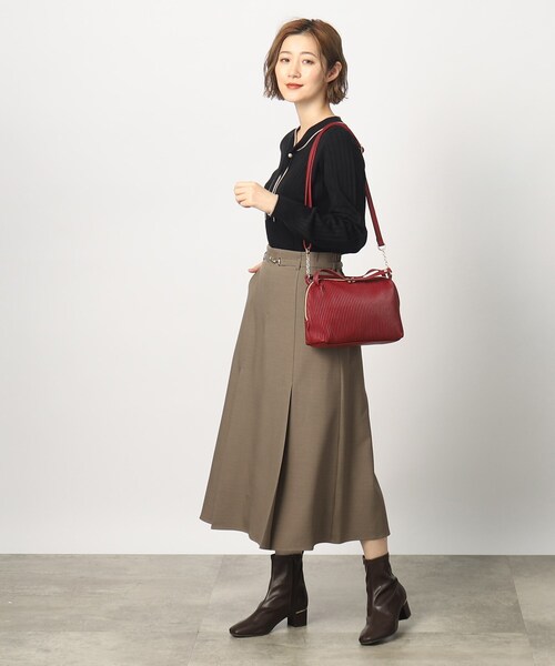 grove（グローブ）の「◆ビット付きベルトでクラシカルムードあるマーメイドスカート（スカート・レディース・ブラック/ブラウン系その他/ダークグリーン・02/03/01/05/04）」の13枚目の写真