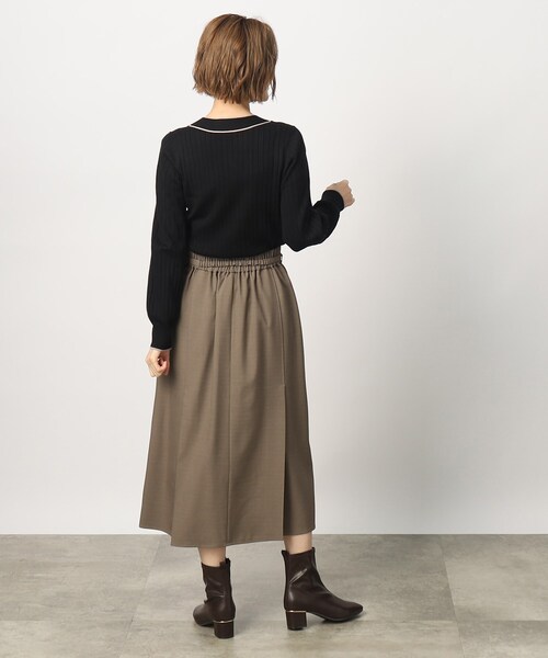 grove（グローブ）の「◆ビット付きベルトでクラシカルムードあるマーメイドスカート（スカート・レディース・ブラック/ブラウン系その他/ダークグリーン・02/03/01/05/04）」の14枚目の写真