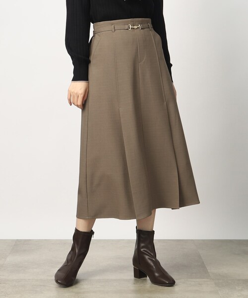 grove（グローブ）の「◆ビット付きベルトでクラシカルムードあるマーメイドスカート（スカート・レディース・ブラック/ブラウン系その他/ダークグリーン・02/03/01/05/04）」の15枚目の写真