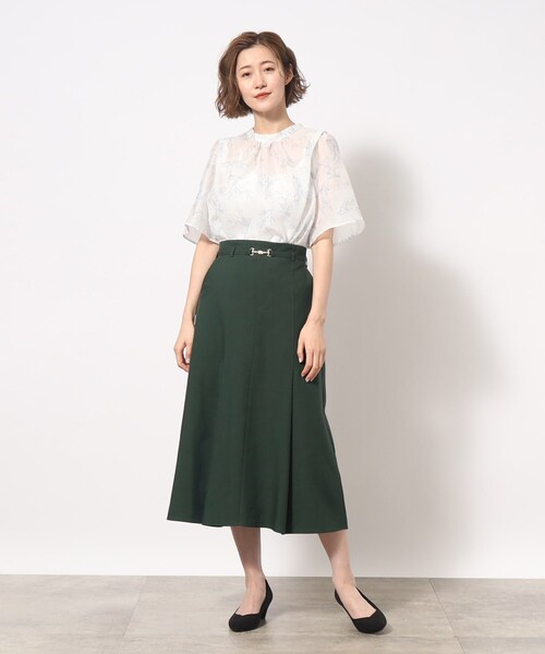 grove（グローブ）の「◆ビット付きベルトでクラシカルムードあるマーメイドスカート（スカート・レディース・ブラック/ブラウン系その他/ダークグリーン・02/03/01/05/04）」の19枚目の写真