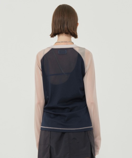 CITY TOKYO（シティトウキョウ）の「＜洗濯機洗い可能＞＜伸縮性＞トリコットシアーラグラントップス（Tシャツ/カットソー・レディース・ライトグレー/ホワイト/ネイビー/ダークグレー/ダークブルー・FREE）」の13枚目の写真