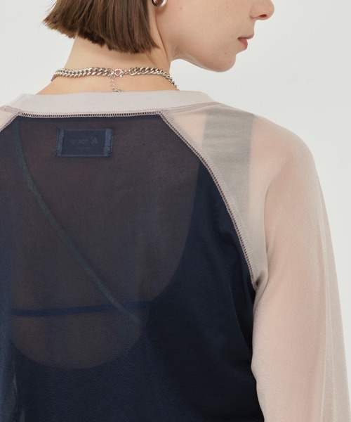 CITY TOKYO（シティトウキョウ）の「＜洗濯機洗い可能＞＜伸縮性＞トリコットシアーラグラントップス（Tシャツ/カットソー・レディース・ライトグレー/ホワイト/ネイビー/ダークグレー/ダークブルー・FREE）」の16枚目の写真