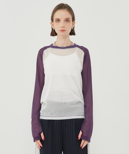 CITY TOKYO（シティトウキョウ）の「＜洗濯機洗い可能＞＜伸縮性＞トリコットシアーラグラントップス（Tシャツ/カットソー・レディース・ライトグレー/ホワイト/ネイビー/ダークグレー/ダークブルー・FREE）」の19枚目の写真