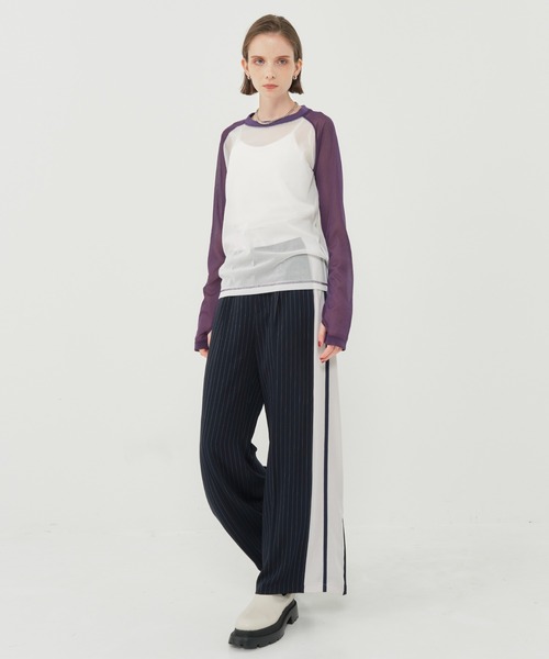 CITY TOKYO（シティトウキョウ）の「＜洗濯機洗い可能＞＜伸縮性＞トリコットシアーラグラントップス（Tシャツ/カットソー・レディース・ライトグレー/ホワイト/ネイビー/ダークグレー/ダークブルー・FREE）」の18枚目の写真