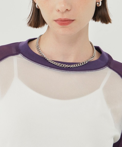 CITY TOKYO（シティトウキョウ）の「＜洗濯機洗い可能＞＜伸縮性＞トリコットシアーラグラントップス（Tシャツ/カットソー・レディース・ライトグレー/ホワイト/ネイビー/ダークグレー/ダークブルー・FREE）」の22枚目の写真