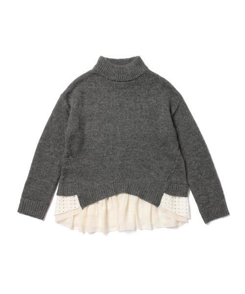 CAROLINA GLASER（カロリナ グレイサー）の「CAROLINA GLASER / バックフリル プルオーバー（ニット/セーター・レディース・チャコールグレー/ピンク・ONE SIZE）」の17枚目の写真