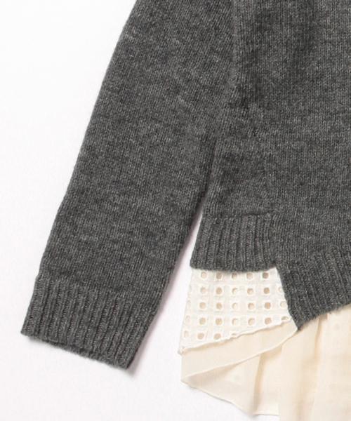 CAROLINA GLASER（カロリナ グレイサー）の「CAROLINA GLASER / バックフリル プルオーバー（ニット/セーター・レディース・チャコールグレー/ピンク・ONE SIZE）」の20枚目の写真