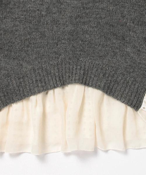 CAROLINA GLASER（カロリナ グレイサー）の「CAROLINA GLASER / バックフリル プルオーバー（ニット/セーター・レディース・チャコールグレー/ピンク・ONE SIZE）」の21枚目の写真