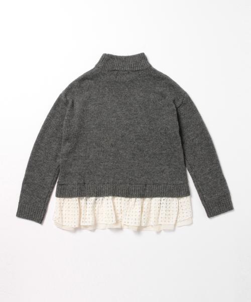 CAROLINA GLASER（カロリナ グレイサー）の「CAROLINA GLASER / バックフリル プルオーバー（ニット/セーター・レディース・チャコールグレー/ピンク・ONE SIZE）」の22枚目の写真