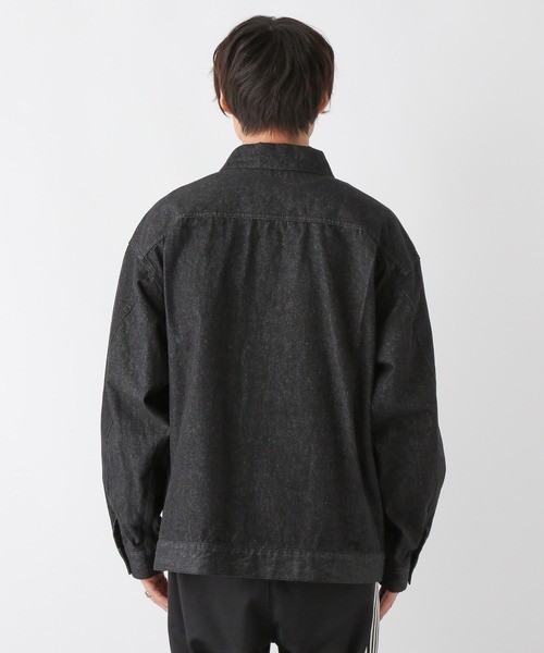 RAGEBLUE(レイジブルー)の「BLUEVER/デニムライクトラッカージャケット(デニムジャケット・メンズ・ブラック/ネイビー・MEDIUM/LARGE)」の21枚目の写真