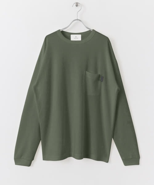 URBAN RESEARCH Sonny Label（アーバンリサーチサニーレーベル）の「ポンチポケットロングスリーブTシャツ（Tシャツ/カットソー・メンズ・ブラック/オフホワイト/カーキ/ベージュ系その他・MEDIUM/LARGE）」の14枚目の写真