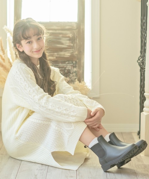 Catherine Cottage（キャサリンコテージ）の「防水　サイドゴアブーツ（レインシューズ・キッズ・オフホワイト/ブラック・18/23/20/22/19/21/24）」の11枚目の写真