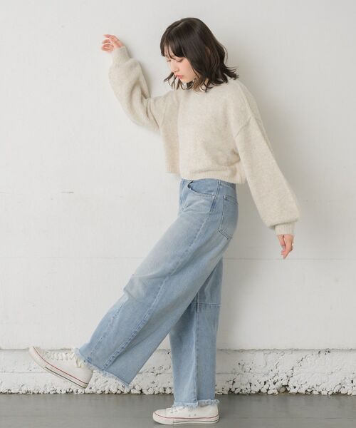 RETRO GIRL(レトロガール)の「シャギーMIXニットPO(ニット/セーター・レディース・ブルー/ホワイト/グリーン/オレンジ・FREE)」の11枚目の写真