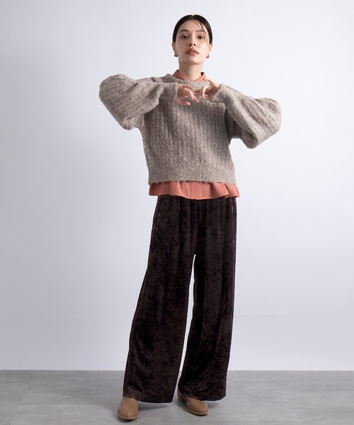 SETUP7(セットアップセブン)の「SWEET 掲載アイテム 谷まりあさん着用【SETUP7】ヴィンテージライククラッシュベロアイージーパンツ vintage crushed velor pants(その他パンツ・レディース・ゴールド/ブラウン/シルバー・FREE)」の20枚目の写真