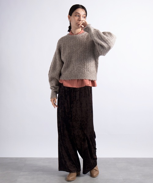 SETUP7(セットアップセブン)の「SWEET 掲載アイテム 谷まりあさん着用【SETUP7】ヴィンテージライククラッシュベロアイージーパンツ vintage crushed velor pants(その他パンツ・レディース・ゴールド/ブラウン/シルバー・FREE)」の21枚目の写真