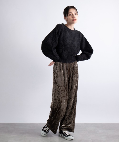 SETUP7(セットアップセブン)の「SWEET 掲載アイテム 谷まりあさん着用【SETUP7】ヴィンテージライククラッシュベロアイージーパンツ vintage crushed velor pants(その他パンツ・レディース・ゴールド/ブラウン/シルバー・FREE)」の11枚目の写真