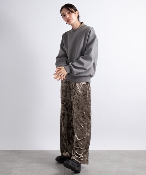 SETUP7(セットアップセブン)の「SWEET 掲載アイテム 谷まりあさん着用【SETUP7】ヴィンテージライククラッシュベロアイージーパンツ vintage crushed velor pants(その他パンツ・レディース・ゴールド/ブラウン/シルバー・FREE)」の9枚目の写真