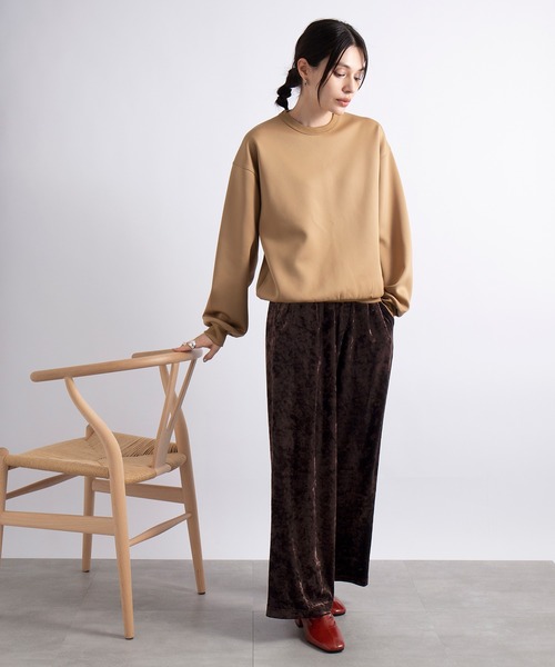 SETUP7(セットアップセブン)の「SWEET 掲載アイテム 谷まりあさん着用【SETUP7】ヴィンテージライククラッシュベロアイージーパンツ vintage crushed velor pants(その他パンツ・レディース・ゴールド/ブラウン/シルバー・FREE)」の15枚目の写真
