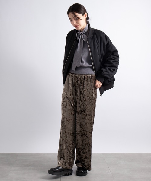 SETUP7(セットアップセブン)の「SWEET 掲載アイテム 谷まりあさん着用【SETUP7】ヴィンテージライククラッシュベロアイージーパンツ vintage crushed velor pants(その他パンツ・レディース・ゴールド/ブラウン/シルバー・FREE)」の13枚目の写真