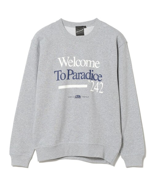 BEAMS T(ビームスティー)の「BEAMS T / Welcome To Paradice クルーネック スウェット(スウェット・メンズ・グリーン/グレー・MEDIUM/SMALL/X-LARGE/LARGE)」の3枚目の写真