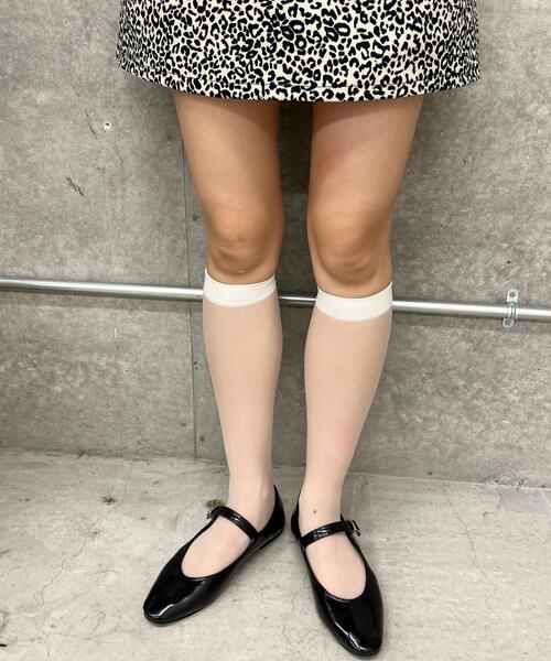 PHILLY（フィリー）の「【PHILLY】シアーハイソックス（ソックス/靴下・レディース・ブラック/アイボリー/ホワイト・FREE）」の5枚目の写真