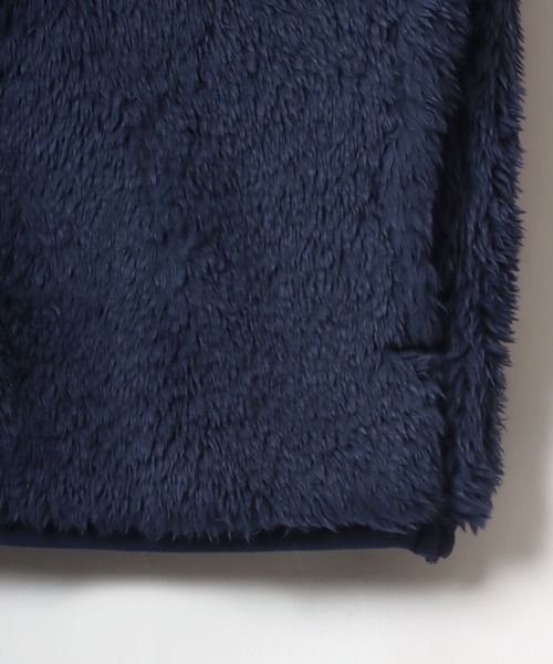 Champion(チャンピオン)の「Champion/チャンピオン Sherpa Fleece Snap Jacket/シェルパフリース ロゴ ワンポイント刺繍 スナップ ノーカラージャケット/ボアジャケット/ブルゾン レディース(ノーカラージャケット・レディース・ネイビー/オフホワイト/ブルー/ブラック・M/L)」の14枚目の写真