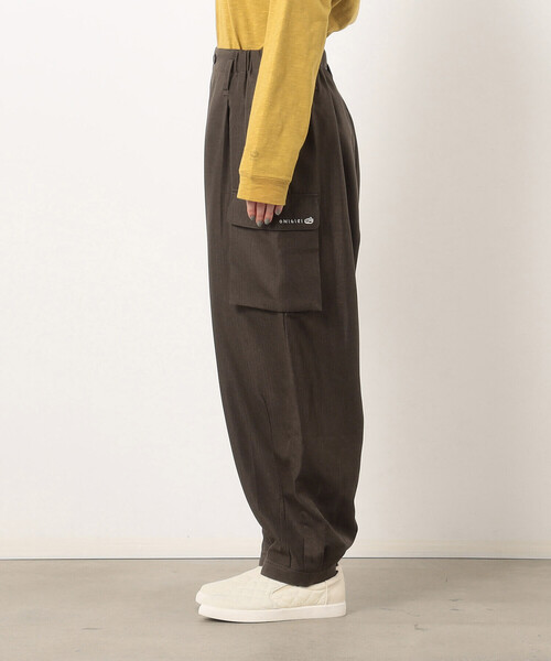 ONIGIRI（オニギリ）の「裏微起毛　カーゴ風鳶パンツ（カーゴパンツ・レディース・ベージュ/レンガ/カーキ・FREE）」の20枚目の写真