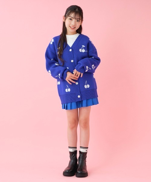 by LOVEiT（バイラビット）の「チェリー柄カーディガン（カーディガン/ボレロ・キッズ・ブルー/ブラック/グレー/ピンク・150cm/160cm/140cm/120cm/130cm）」の15枚目の写真