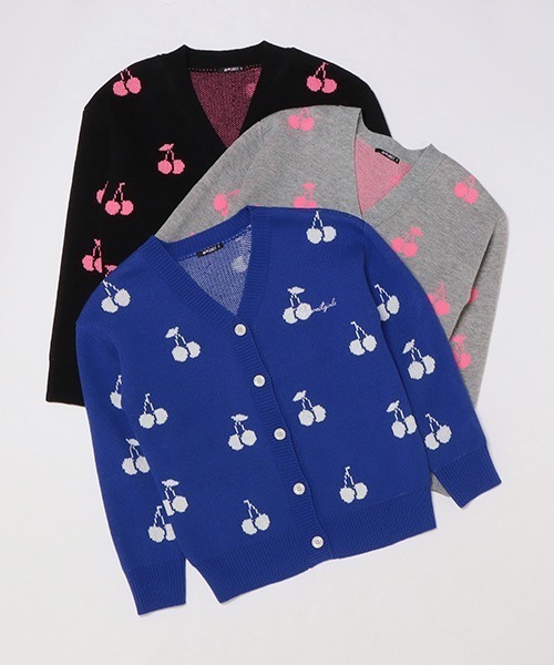 by LOVEiT（バイラビット）の「チェリー柄カーディガン（カーディガン/ボレロ・キッズ・ブルー/ブラック/グレー/ピンク・150cm/160cm/140cm/120cm/130cm）」の22枚目の写真