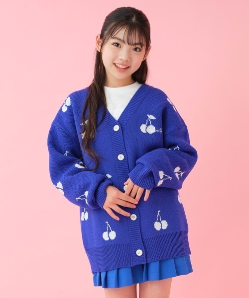 by LOVEiT（バイラビット）の「チェリー柄カーディガン（カーディガン/ボレロ・キッズ・ブルー/ブラック/グレー/ピンク・150cm/160cm/140cm/120cm/130cm）」の9枚目の写真