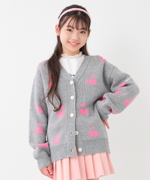 by LOVEiT（バイラビット）の「チェリー柄カーディガン（カーディガン/ボレロ・キッズ・ブルー/ブラック/グレー/ピンク・150cm/160cm/140cm/120cm/130cm）」の10枚目の写真