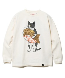 超ヘビーUSA/C たい焼き猫 ロングスリーブTEE