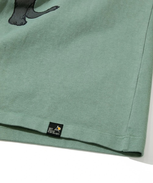 go slow caravan(ゴースローキャラバン)の「超ヘビーUSA/C たい焼き猫 ロングスリーブTEE(Tシャツ/カットソー・メンズ・セージグリーン/ホワイト・SMALL/MEDIUM/LARGE/X-LARGE)」の6枚目の写真