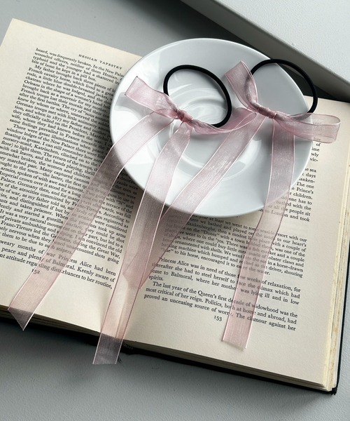 WEGO（ウィゴー）の「WEGO/【2点セット】ロングリボンゴム（ヘアゴム・レディース・ブラウン/ピンク/ブラック/ワイン/オフホワイト/サックスブルー/ブラック系その他/その他2/その他1/その他3/その他4/グレー系その他2/グリーン系その他2/レッド系その他2・FREE）」の12枚目の写真