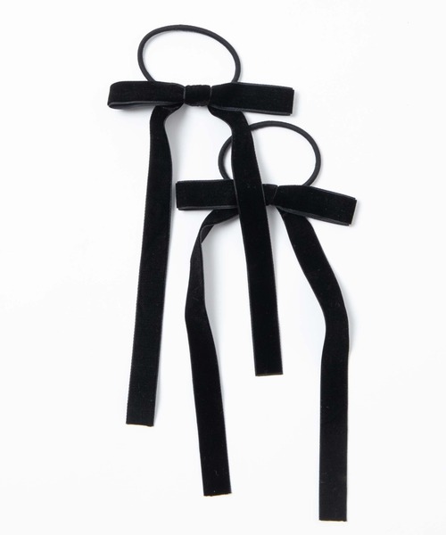 WEGO（ウィゴー）の「WEGO/【2点セット】ロングリボンゴム（ヘアゴム・レディース・ブラウン/ピンク/ブラック/ワイン/オフホワイト/サックスブルー/ブラック系その他/その他2/その他1/その他3/その他4/グレー系その他2/グリーン系その他2/レッド系その他2・FREE）」の15枚目の写真