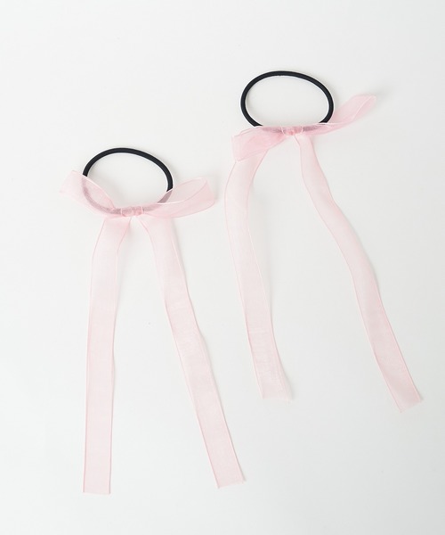 WEGO（ウィゴー）の「WEGO/【2点セット】ロングリボンゴム（ヘアゴム・レディース・ブラウン/ピンク/ブラック/ワイン/オフホワイト/サックスブルー/ブラック系その他/その他2/その他1/その他3/その他4/グレー系その他2/グリーン系その他2/レッド系その他2・FREE）」の17枚目の写真