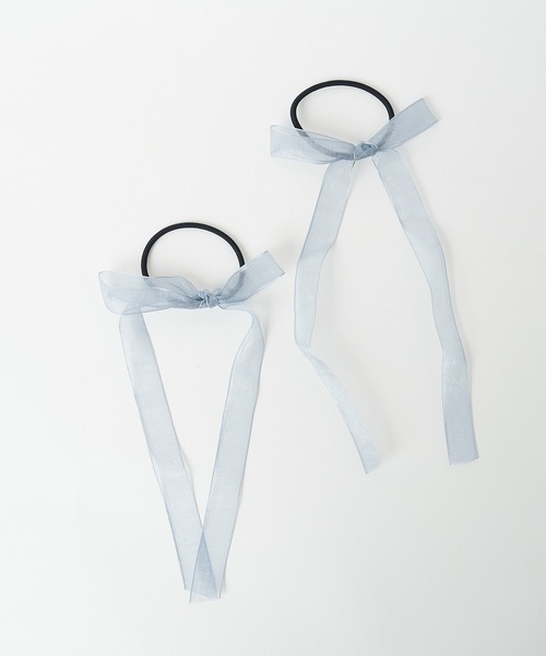 WEGO（ウィゴー）の「WEGO/【2点セット】ロングリボンゴム（ヘアゴム・レディース・ブラウン/ピンク/ブラック/ワイン/オフホワイト/サックスブルー/ブラック系その他/その他2/その他1/その他3/その他4/グレー系その他2/グリーン系その他2/レッド系その他2・FREE）」の18枚目の写真