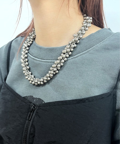 WHO'S WHO gallery（フーズフーギャラリー）の「スモールグレインネックレス（ネックレス・レディース・シルバー・FREE）」の2枚目の写真