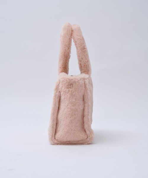 Seemi. byNICECLAUP（ シーミーバイナイスクラップ）の「【Seemi.】刺繍フェイクファートート（トートバッグ・レディース・アイボリー/パープル/ピンク・FREE）」の8枚目の写真