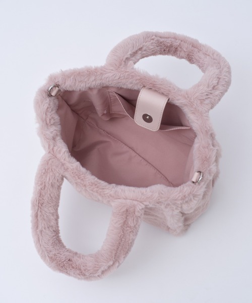 Seemi. byNICECLAUP（ シーミーバイナイスクラップ）の「【Seemi.】刺繍フェイクファートート（トートバッグ・レディース・アイボリー/パープル/ピンク・FREE）」の15枚目の写真