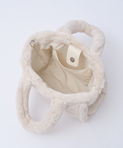 Seemi. byNICECLAUP（ シーミーバイナイスクラップ）の「【Seemi.】刺繍フェイクファートート（トートバッグ・レディース・アイボリー/パープル/ピンク・FREE）」の21枚目の写真