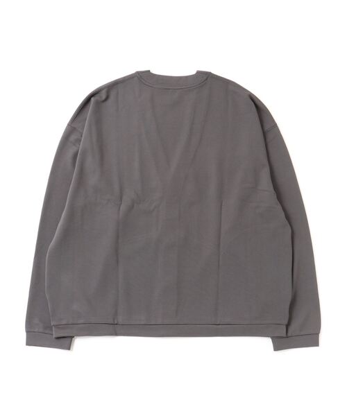TRAP/U (トラップユー)の「リップルボーダー カーディガン(Tシャツ/カットソー・メンズ・セージグリーン/ブラック/杢グレー・M/L)」の4枚目の写真