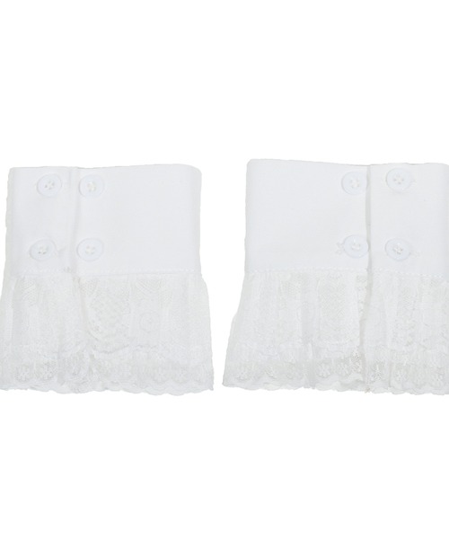 Felt-Maglietta(フェルトマリエッタ)の「フリルレース付け袖(アームカバー・レディース・ホワイト・FREE)」の10枚目の写真