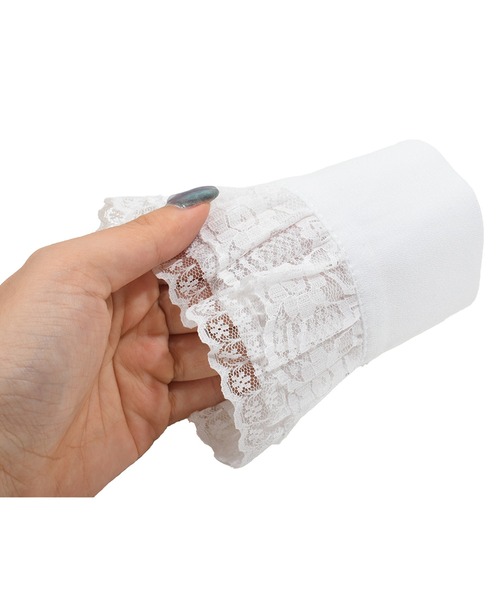 Felt-Maglietta(フェルトマリエッタ)の「フリルレース付け袖(アームカバー・レディース・ホワイト・FREE)」の12枚目の写真