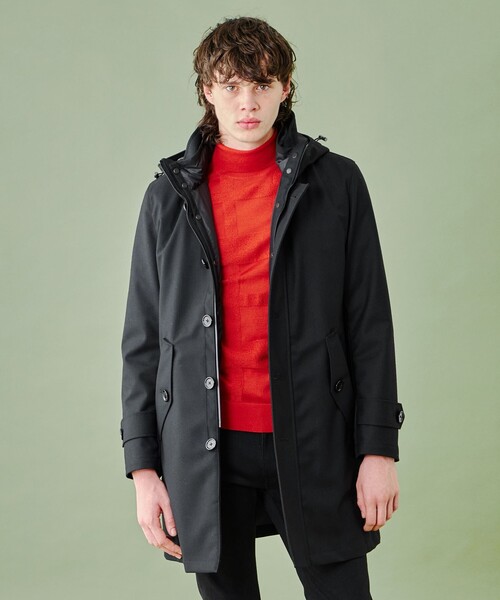 BLACK LABEL CRESTBRIDGE(ブラックレーベル・クレストブリッジ)の「ウールブレンドラミネートシティーパーカー(ブルゾン・メンズ・ネイビー/ライトグレー/ダークブラウン/ブラック・L/M/XL)」の16枚目の写真