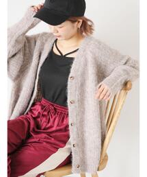 ehka sopo | メランジVネックカーディガン(カーディガン/ボレロ)