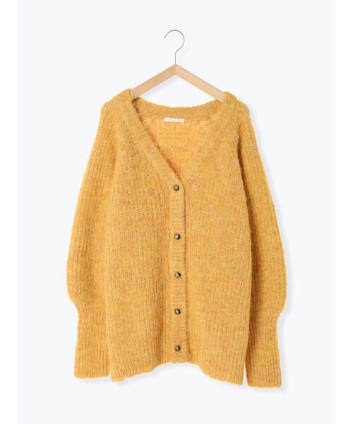 ehka sopo（エヘカソポ）の「メランジVネックカーディガン（カーディガン/ボレロ・レディース・パープル/グリーン/オレンジ/ラベンダー/モカ/イエロー・F）」の16枚目の写真