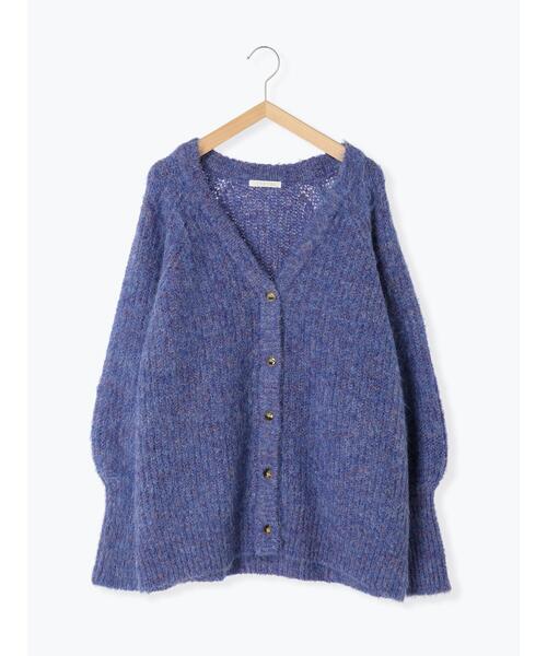 ehka sopo（エヘカソポ）の「メランジVネックカーディガン（カーディガン/ボレロ・レディース・パープル/グリーン/オレンジ/ラベンダー/モカ/イエロー・F）」の18枚目の写真